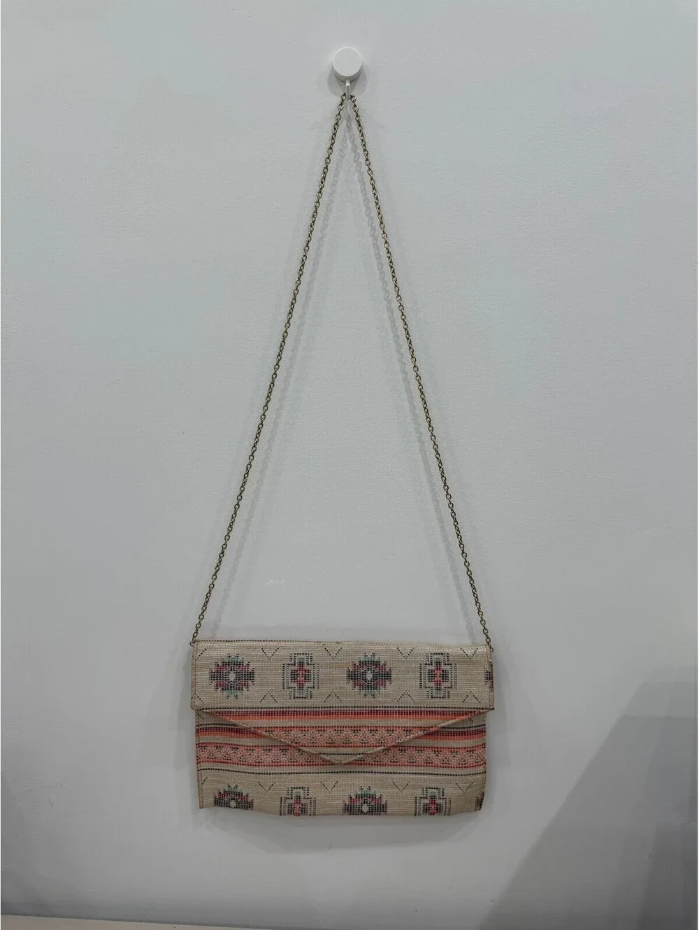 Envelope Clutch Purse with Chain Strap
